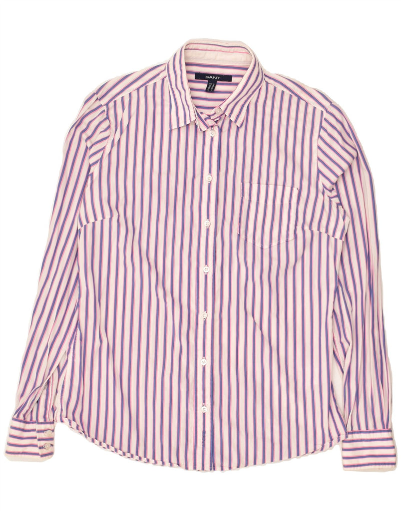 GANT Womens Shirt UK 14 Medium  Pink Striped Cotton | Vintage Gant | Thrift | Second-Hand Gant | Used Clothing | Messina Hembry 