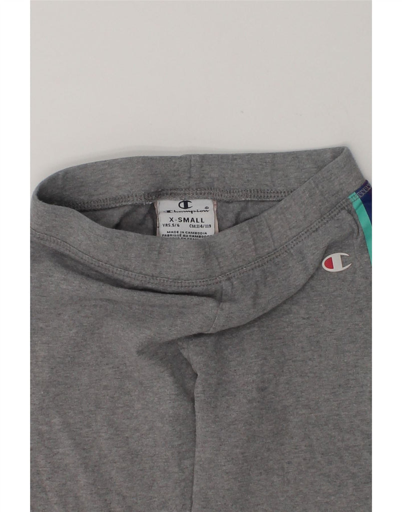 CHAMPION Girls Leggings 5-6 Years XS Grey Cotton | Vintage Champion | Thrift | Second-Hand Champion | Used Clothing | Messina Hembry 