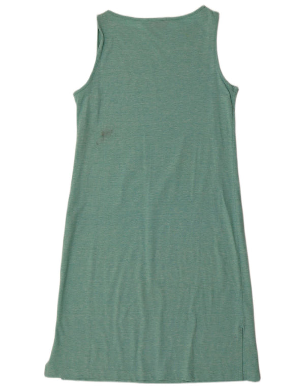 Sergio Tacchini Womens T-Shirt Dress IT 46 Large Turquoise Flecked