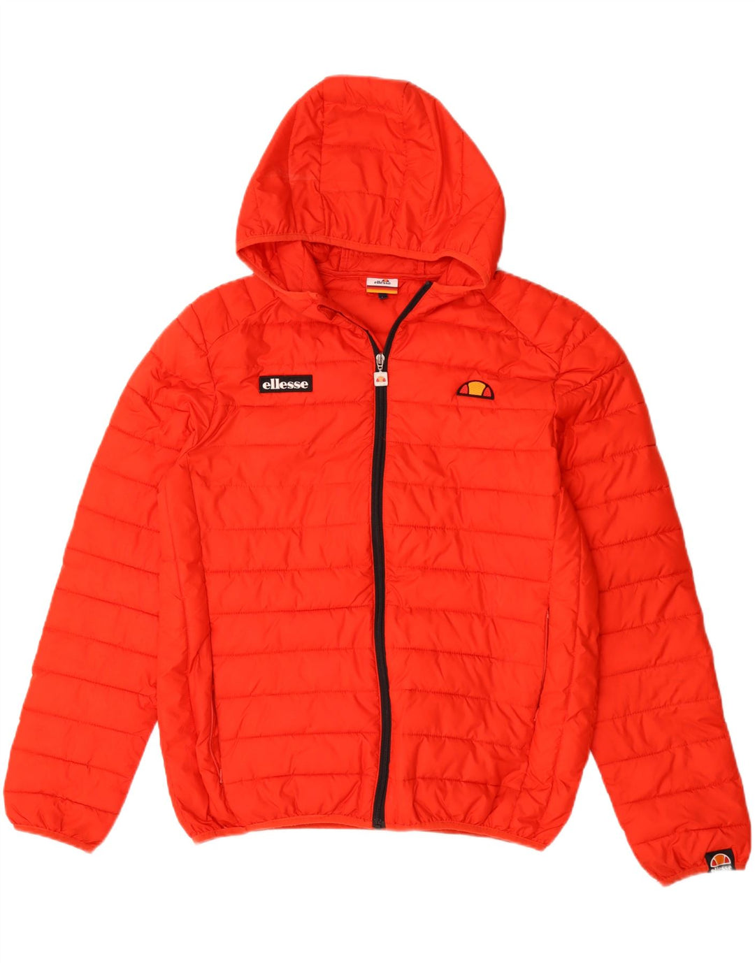 Ellesse Mens Hooded Padded Jacket UK 40 Large Orange Polyester