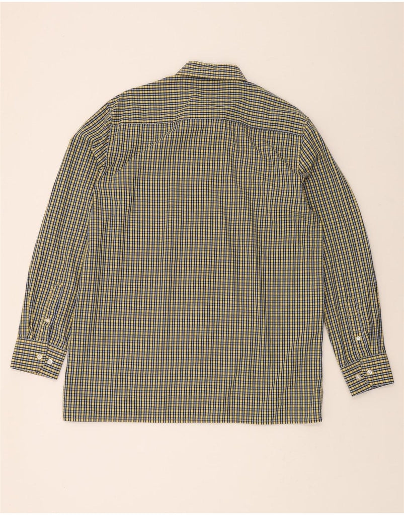 HENSON&HENSON Mens Shirt Size 41/42 Large Yellow Check Cotton Vintage Henson&Henson and Second-Hand Henson&Henson from Messina Hembry 