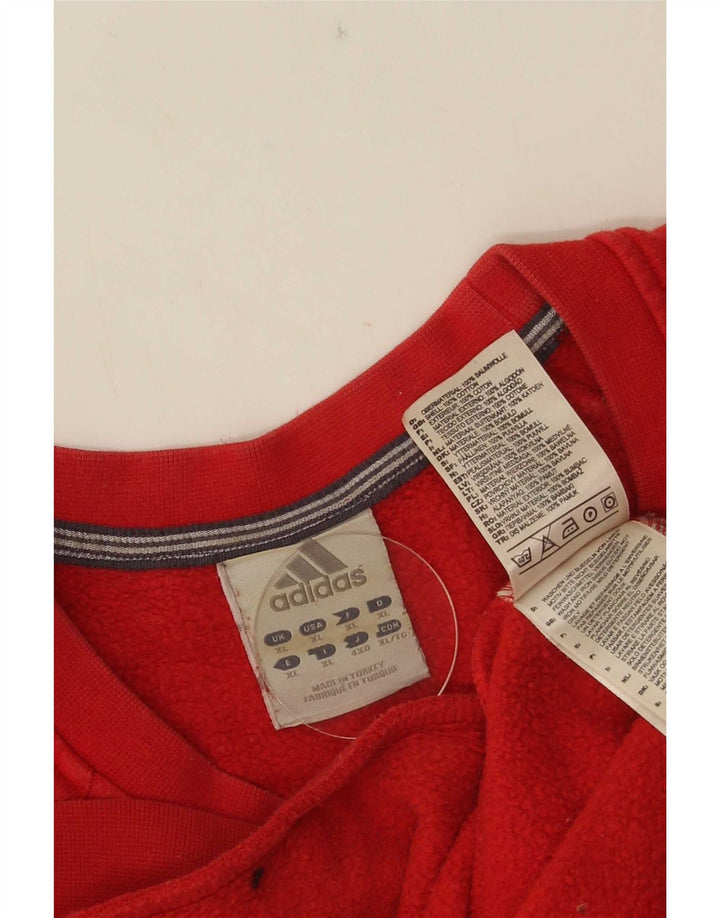 Adidas Mens Graphic Sweatshirt Jumper XL Red Cotton