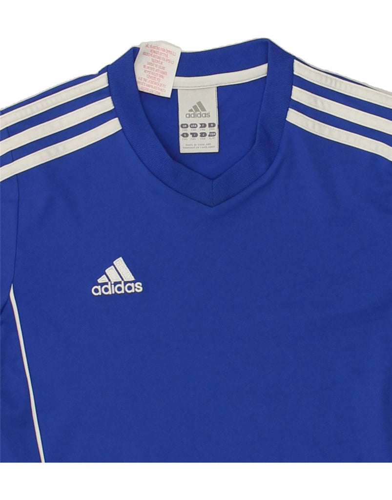 ADIDAS Womens T-Shirt Top UK 2 2XS Blue Polyester | Vintage Adidas | Thrift | Second-Hand Adidas | Used Clothing | Messina Hembry 