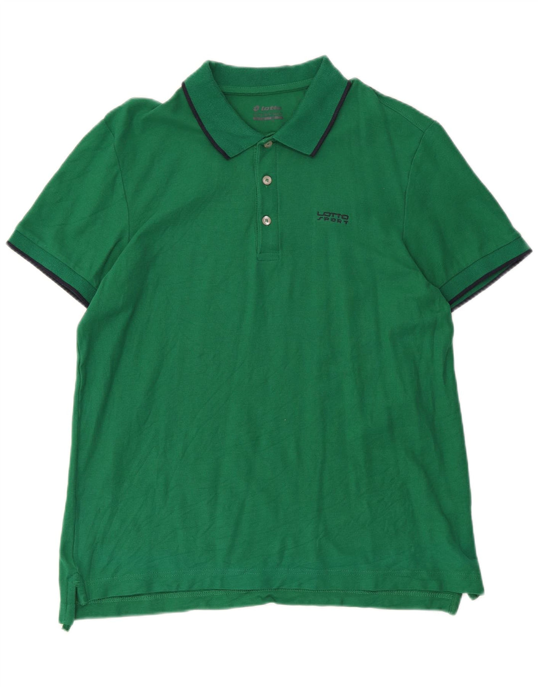 LOTTO Mens Polo Shirt Large Green Cotton
