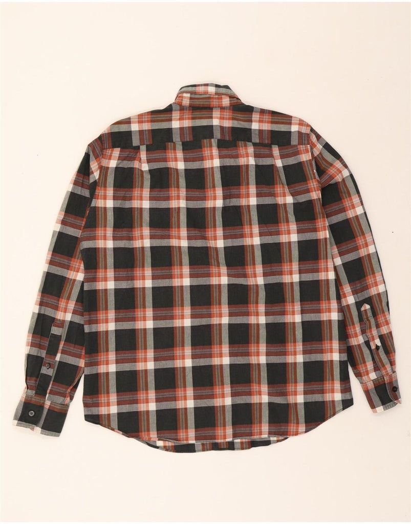 J. CREW Mens Tailored Shirt Medium Grey Check Cotton Vintage J. Crew and Second-Hand J. Crew from Messina Hembry 