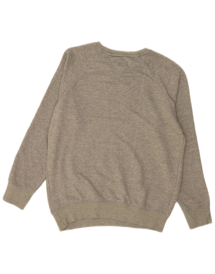 TOMMY HILFIGER Mens Graphic Sweatshirt Jumper Small Grey Cotton