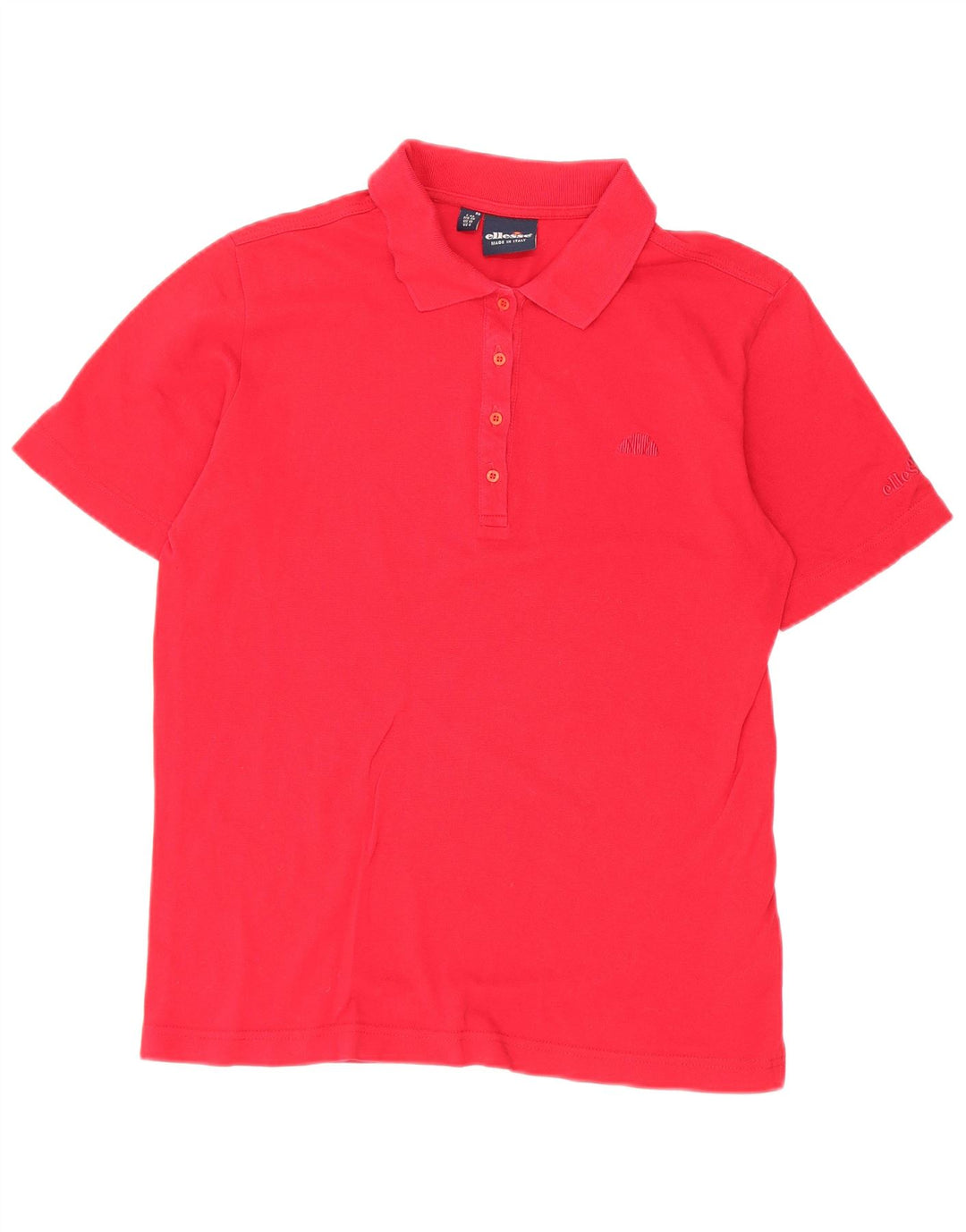 Ellesse Womens Polo Shirt UK 10 Small  Red Cotton