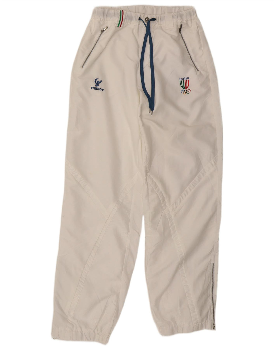 Freddy Womens Italia Tracksuit Trousers Joggers Medium White Polyester