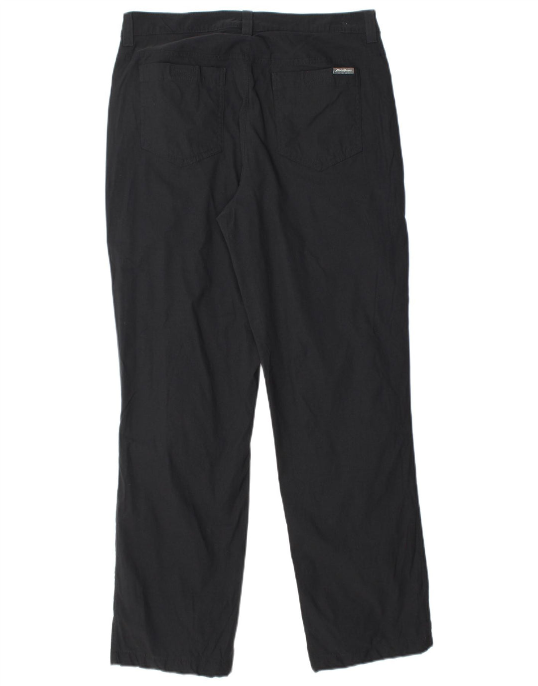 EDDIE BAUER Mens Straight Cargo Trousers W32 L30 Black Nylon