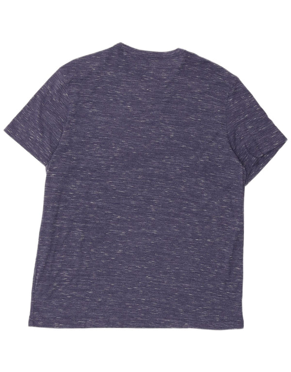 Lee Mens T-Shirt Top XL Navy Blue Flecked Cotton