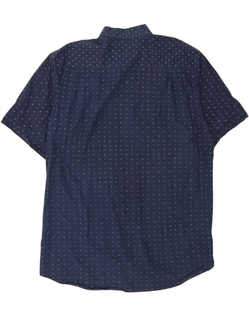 LEVI'S Mens Short Sleeve Shirt XL Navy Blue Spotted Vintage Levi's and Second-Hand Levi's from Messina Hembry 