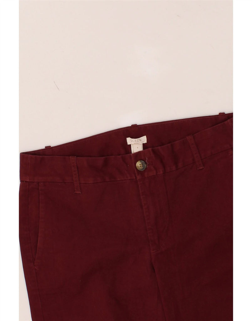 J. CREW Womens Slim Chino Trousers US 4 Small W32 L28 Maroon Cotton Vintage J. Crew and Second-Hand J. Crew from Messina Hembry 