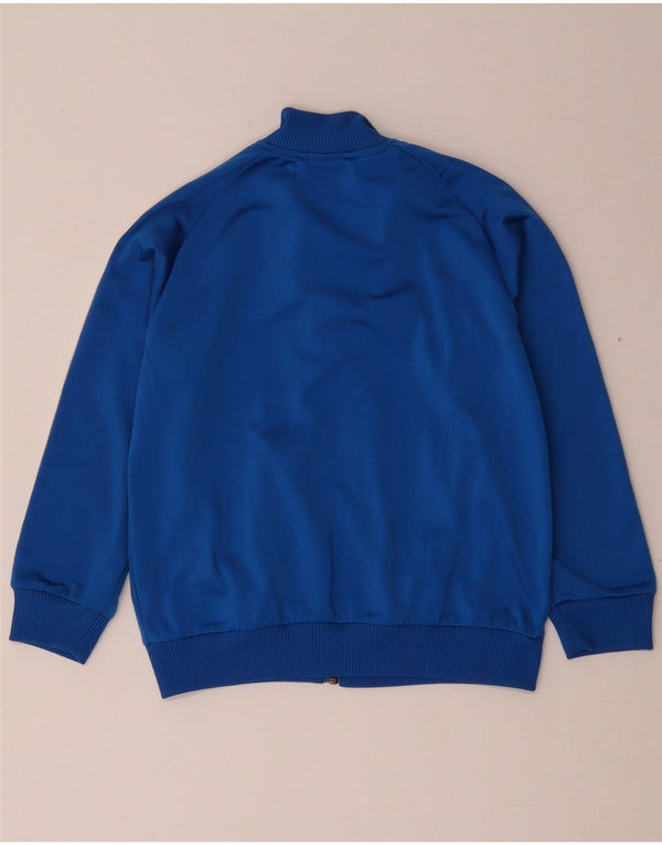 Adidas Boys Tracksuit Top Jacket 7-8 Years Blue Colourblock Polyester