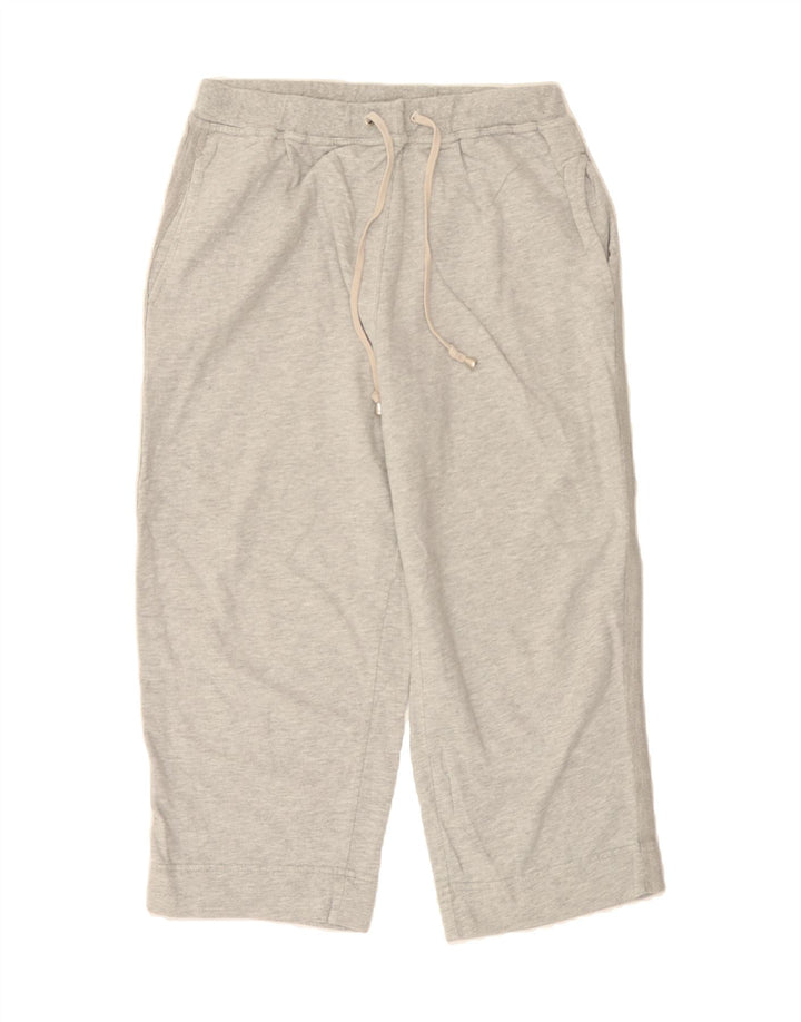 EDDIE BAUER Womens Capri Tracksuit Trousers UK 14 Medium  Grey Cotton Vintage Eddie Bauer and Second-Hand Eddie Bauer from Messina Hembry 
