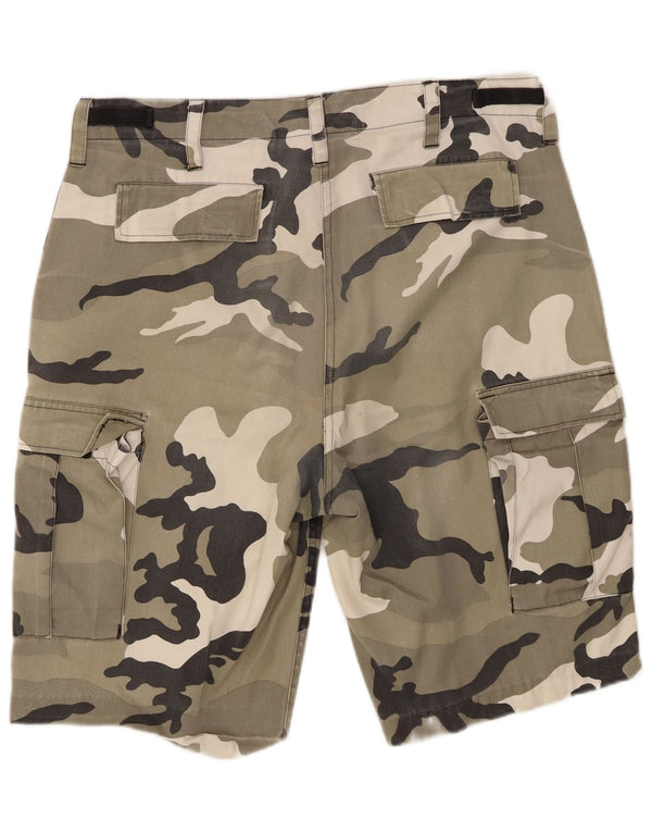 Vintage Mens Cargo Shorts XL W38 Khaki Camouflage Polyester