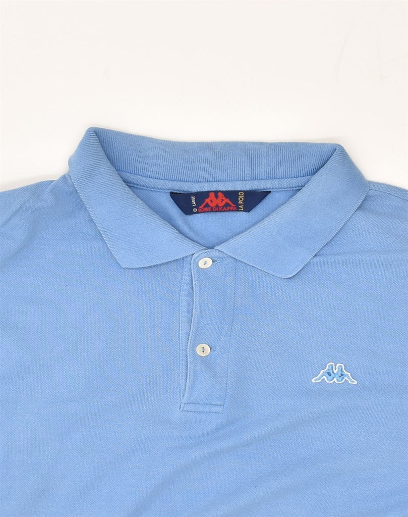 KAPPA Mens Polo Shirt Large Blue Cotton | Vintage Kappa | Thrift | Second-Hand Kappa | Used Clothing | Messina Hembry 