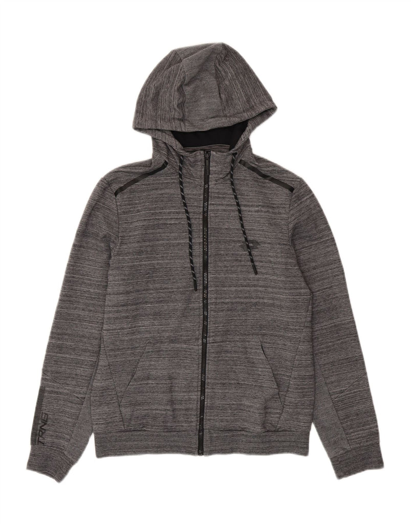 LOTTO Mens Zip Hoodie Sweater Small Grey Pinstripe Cotton Vintage Lotto and Second-Hand Lotto from Messina Hembry 