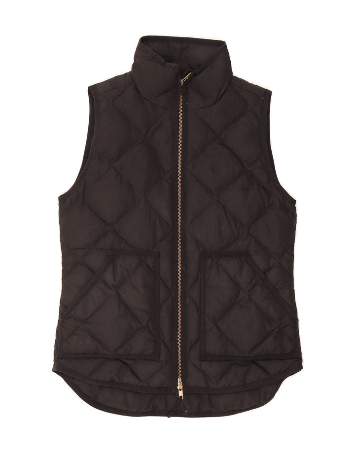 J. CREW Womens Padded Gilet UK 2 2XS Black Polyester Vintage J. Crew and Second-Hand J. Crew from Messina Hembry 