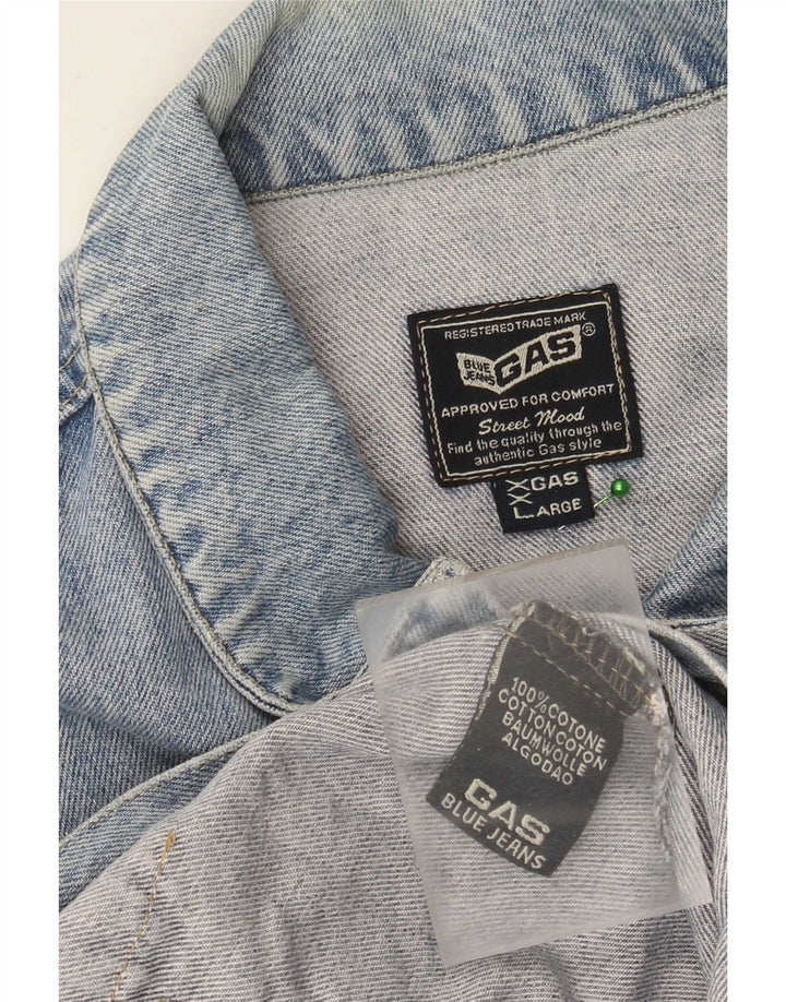 Gas Mens Denim Jacket 2XL Blue Cotton