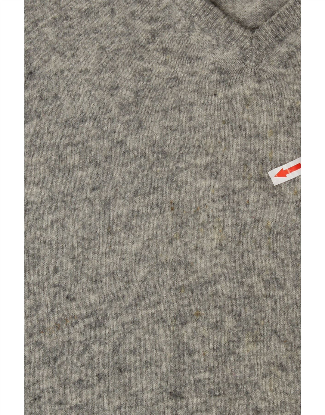 Kappa Mens V-Neck Jumper Sweater XL Grey Lambswool