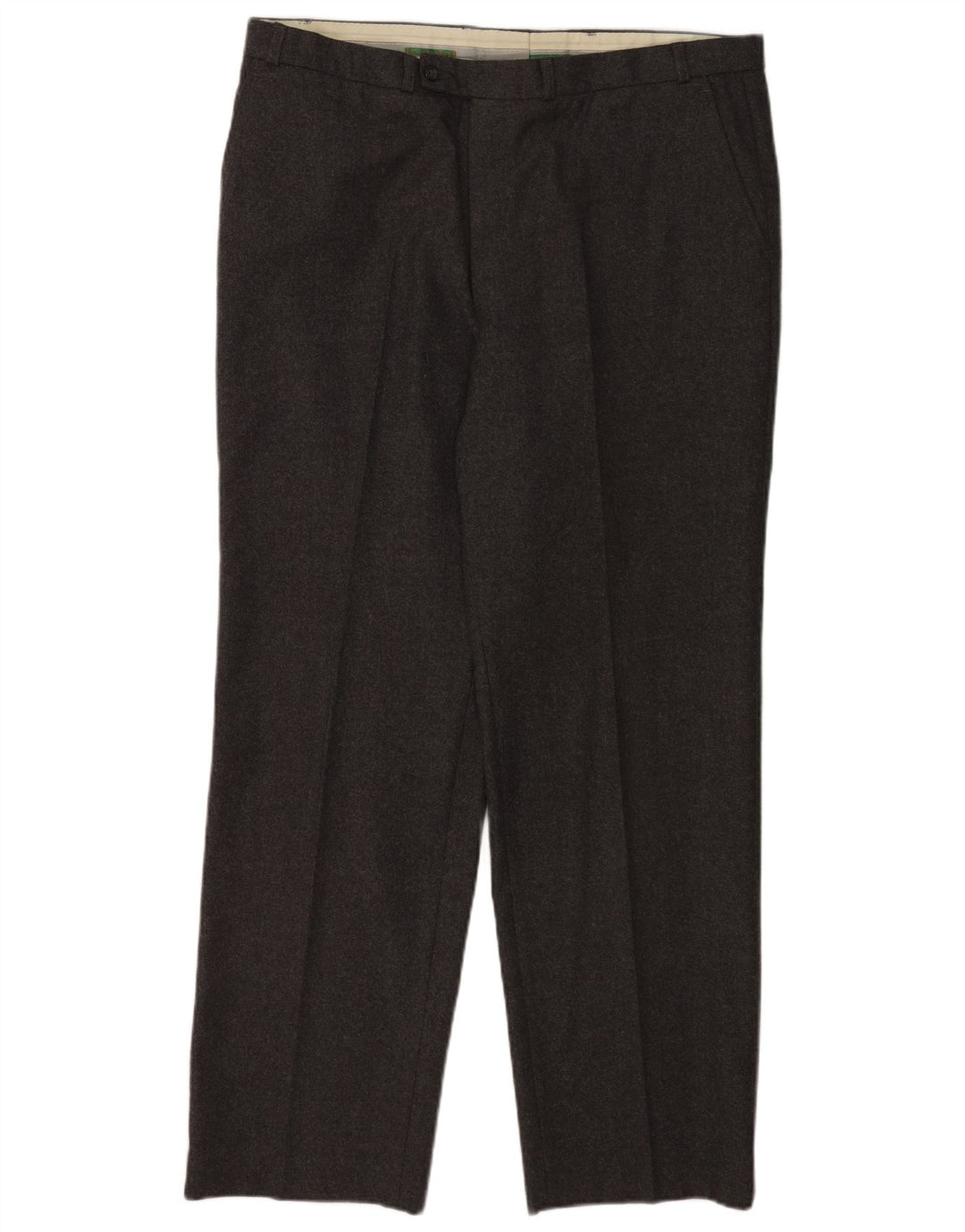 C&A Mens Canda Regular Casual Trousers W40 L31 Grey New Wool