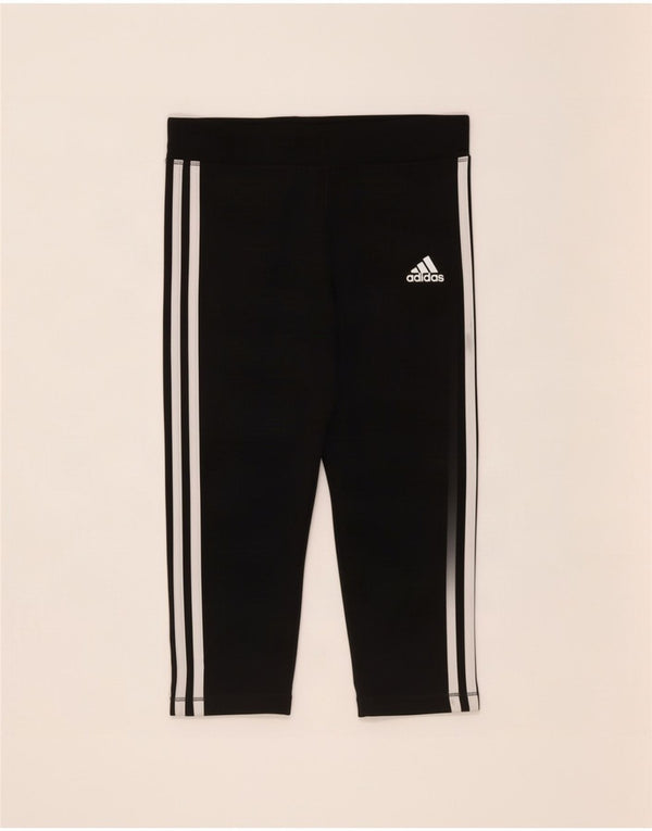 Adidas Girls Climalite Capri Leggings 14-15 Years Black Polyester