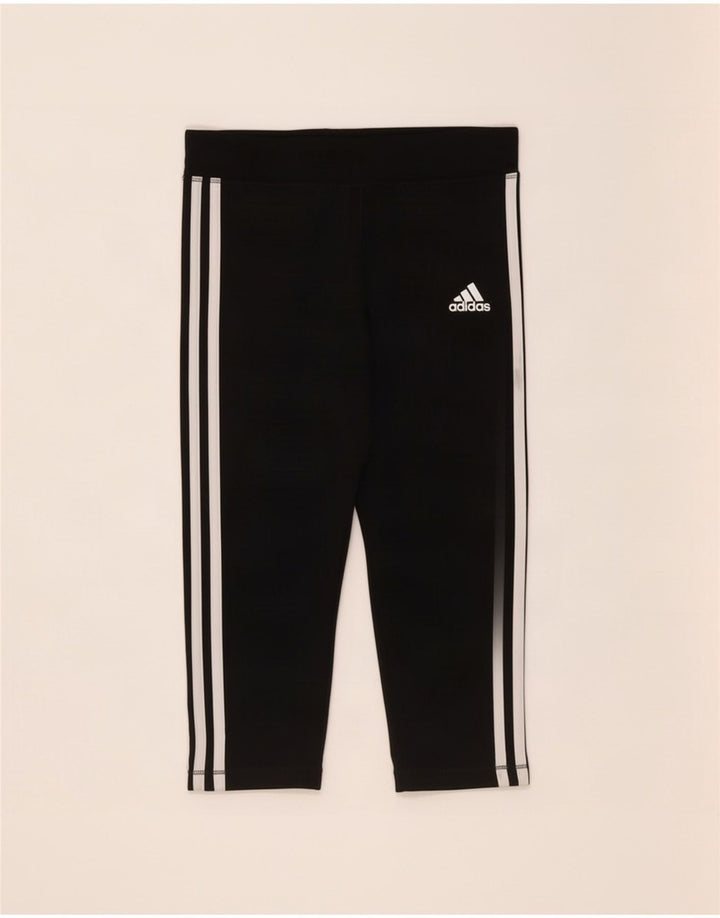 Adidas Girls Climalite Capri Leggings 14-15 Years Black Polyester