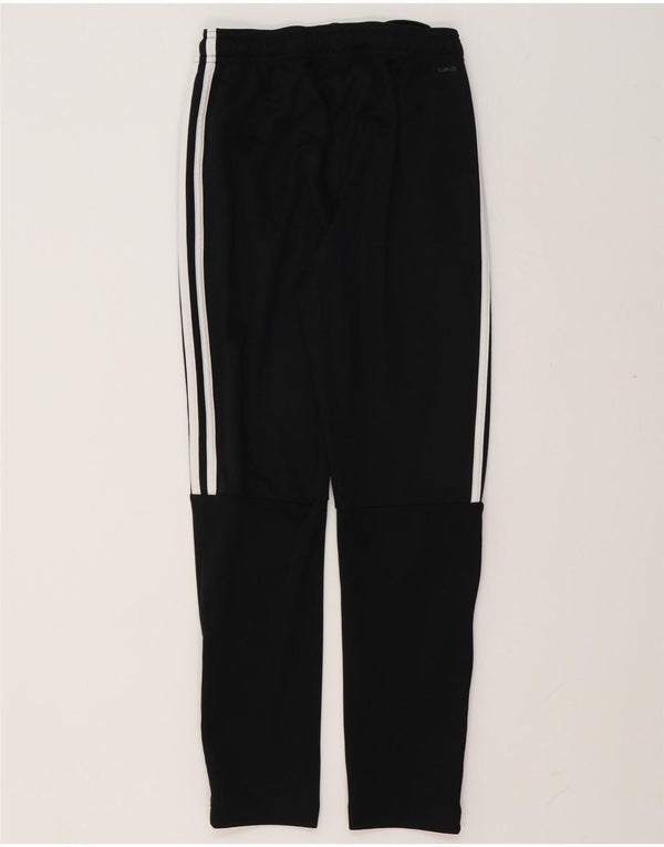 Adidas Boys Climalite Tracksuit Trousers 11-12 Years Medium Black Polyester