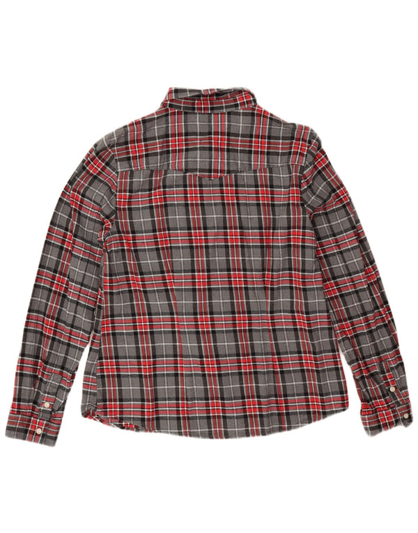 Laura Ashley Womens Flannel Shirt UK 14 Large Grey Check Cotton