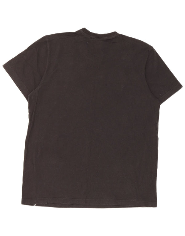 Adidas Mens T-Shirt Top Large Black Cotton