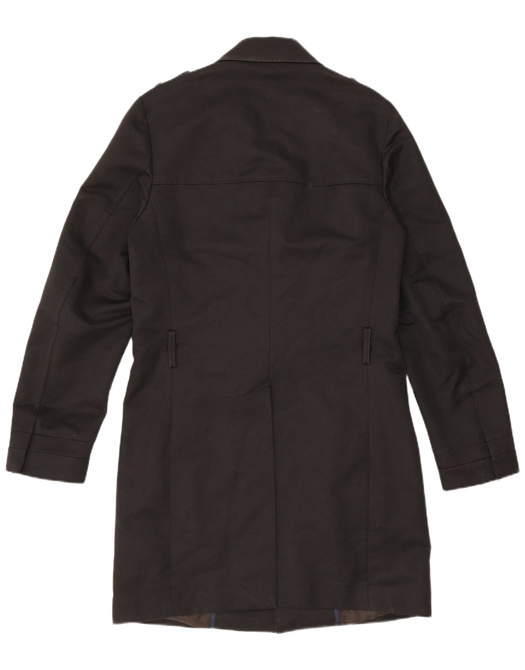 Gazzarrini Mens Trench Coat IT 50 Medium Black Cotton