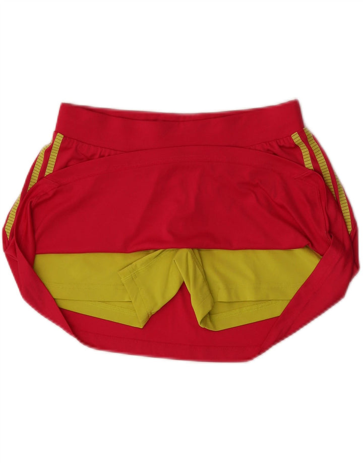 Adidas Womens Climalite Skort UK 8/10 Small  Red Polyester