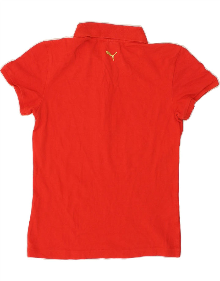 PUMA Womens Polo Shirt UK 8 Small  Red Cotton Vintage Puma and Second-Hand Puma from Messina Hembry 