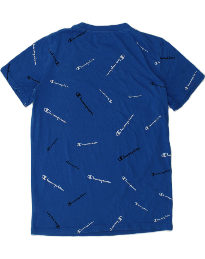 CHAMPION Boys Graphic T-Shirt Top 11-12 Years Large Blue Cotton Logo | Vintage Champion | Thrift | Second-Hand Champion | Used Clothing | Messina Hembry 