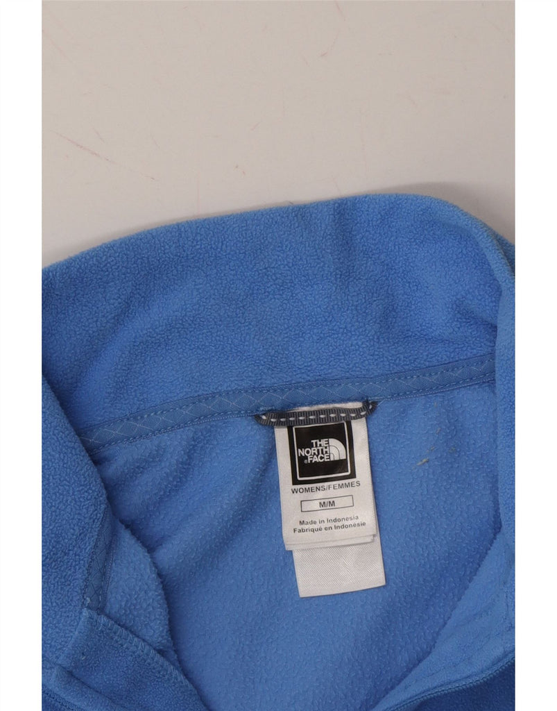 THE NORTH FACE Womens Zip Neck Fleece Jumper UK 12 Medium Blue Polyester Vintage The North Face and Second-Hand The North Face from Messina Hembry 