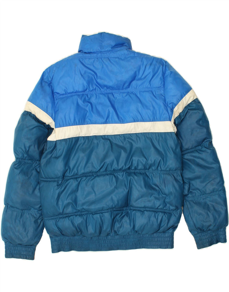 ADIDAS Mens Padded Jacket UK 34 XS Blue Colourblock Polyester Vintage Adidas and Second-Hand Adidas from Messina Hembry 