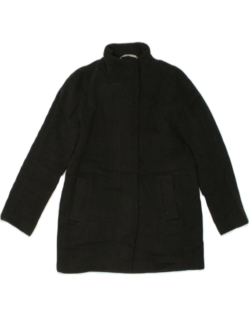 J. CREW Womens Overcoat UK 14 Medium Black Wool | Vintage J. Crew | Thrift | Second-Hand J. Crew | Used Clothing | Messina Hembry 