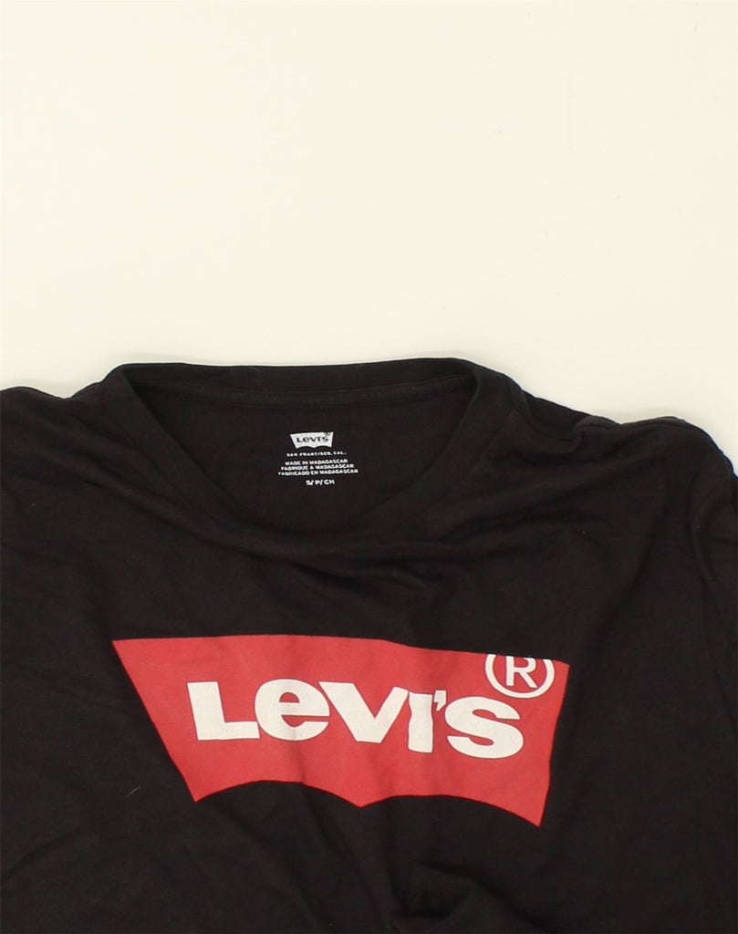 LEVI'S Mens Graphic T-Shirt Top Small Black Cotton | Vintage Levi's | Thrift | Second-Hand Levi's | Used Clothing | Messina Hembry 