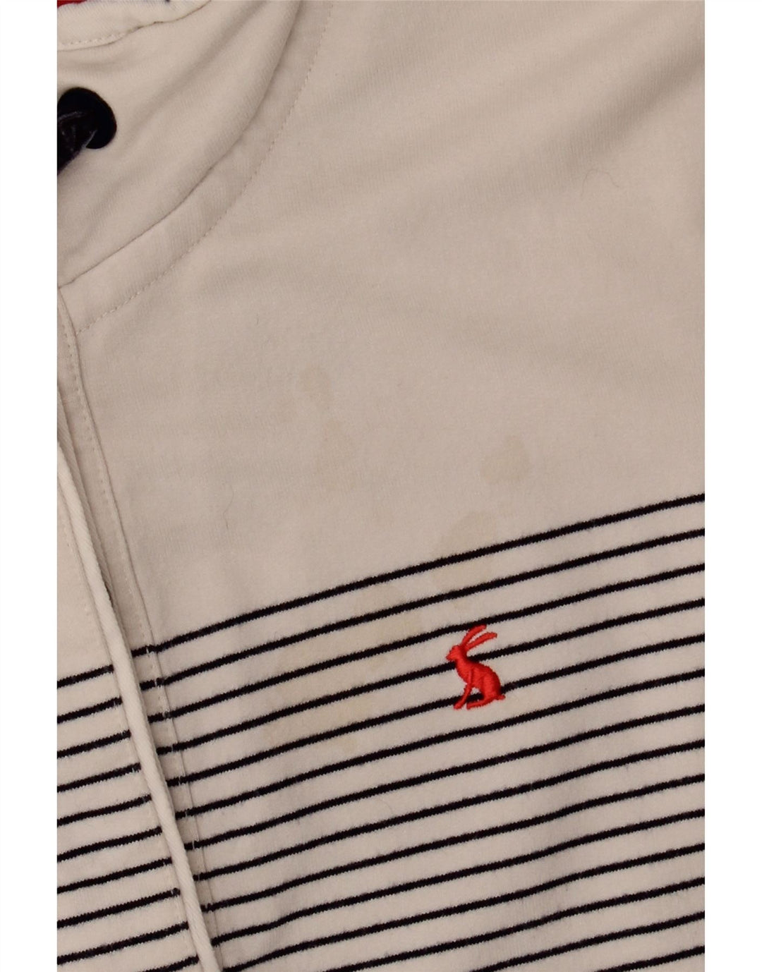 JOULES Womens Sweatshirt Jumper UK 14 Medium  Off White Striped