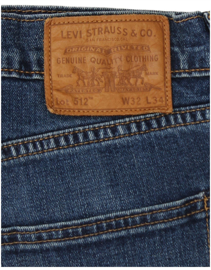 Levi's Mens 512 Slim Tapered Jeans  W32 L28 Blue Cotton