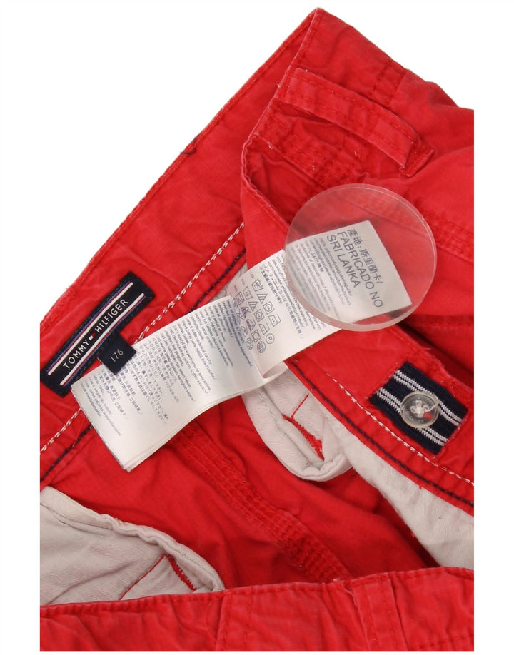Tommy Hilfiger Boys Cargo Shorts 15-16 Years W32  Red Cotton