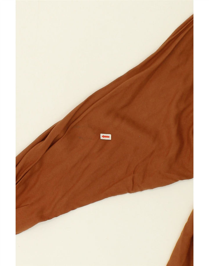 VINTAGE Womens Shirt Blouse UK 16 Large Brown Viscose Vintage Vintage and Second-Hand Vintage from Messina Hembry 