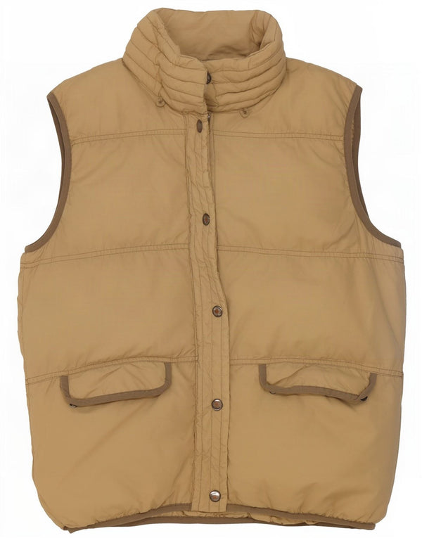New Penny Womens Padded Gilet UK 14 Large Beige Nylon