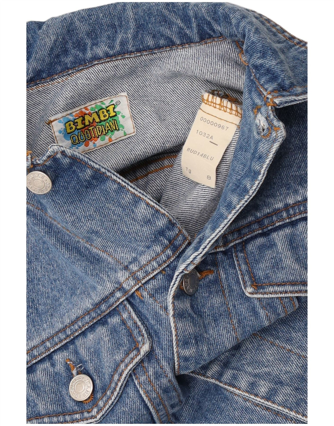 Vintage Womens Crop Denim Gilet UK 8 Small Blue Cotton