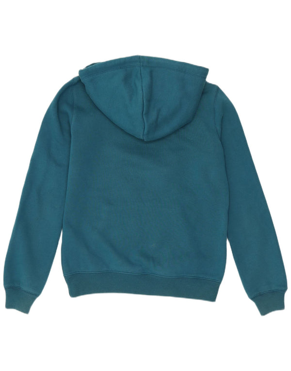 Jack Wills Womens Graphic Hoodie Jumper UK 8 Small Blue Cotton
