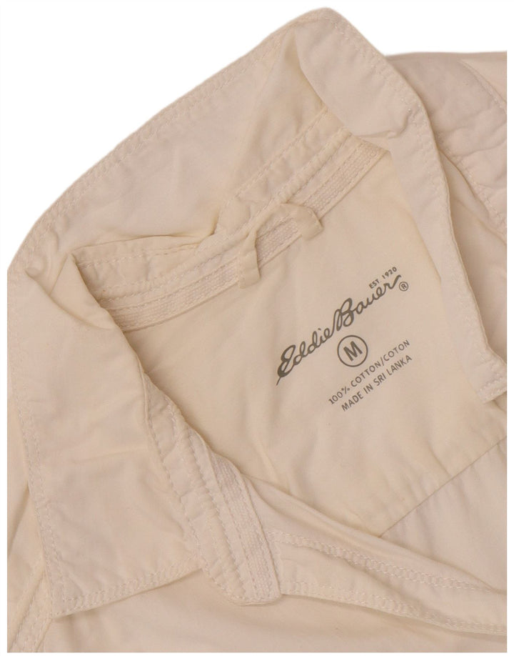 Eddie Bauer Womens Shirt UK 14 Medium White Cotton