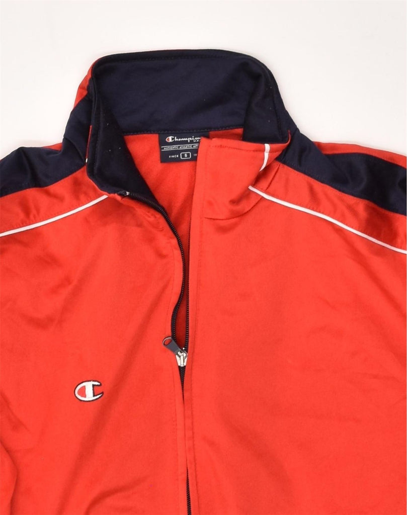 CHAMPION Mens Tracksuit Top Jacket Small Red Polyester | Vintage Champion | Thrift | Second-Hand Champion | Used Clothing | Messina Hembry 