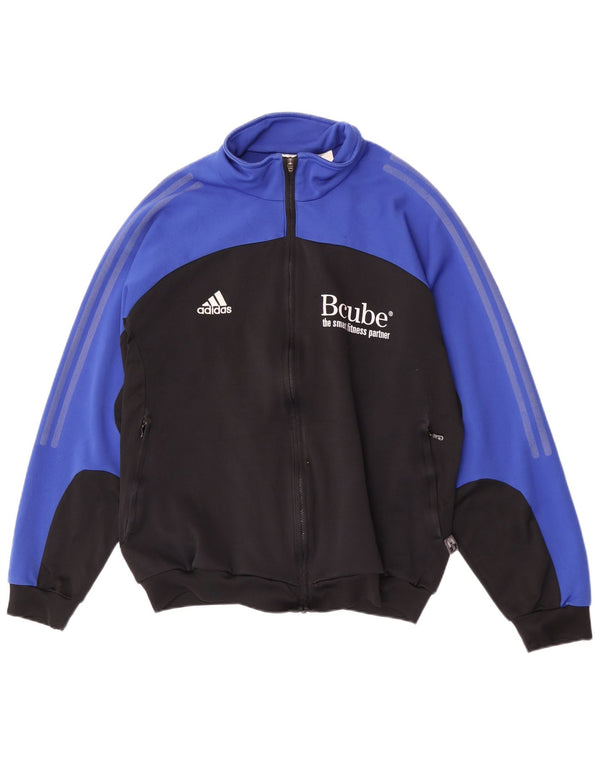Adidas Mens Graphic Tracksuit Top Jacket UK 44/46 Large Black Colourblock