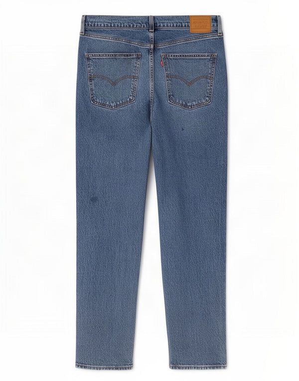 Levi's Mens High Waist Slim Straight Jeans W32 L29 Blue Cotton