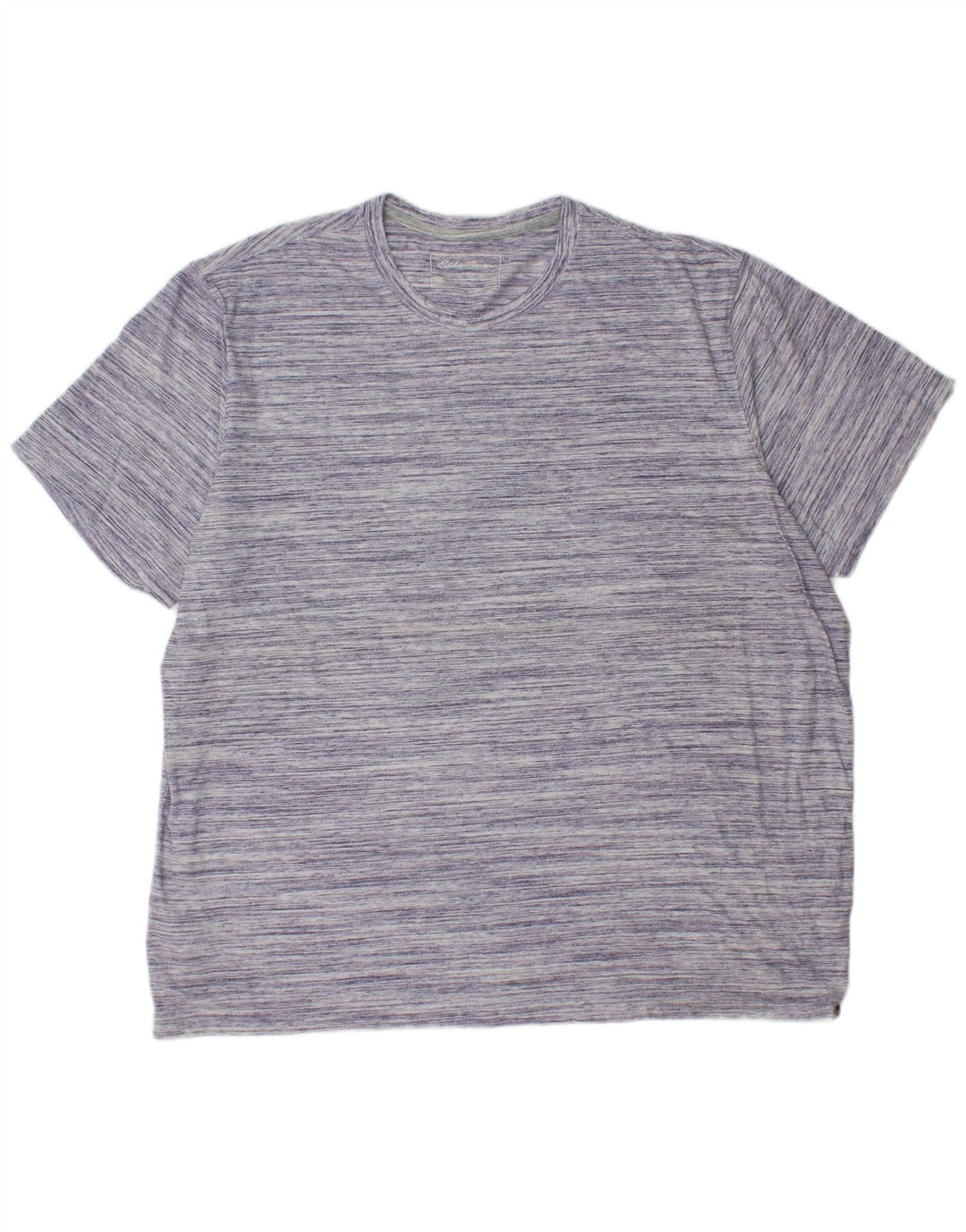 EDDIE BAUER Mens T-Shirt Top 2XL Purple Flecked Cotton